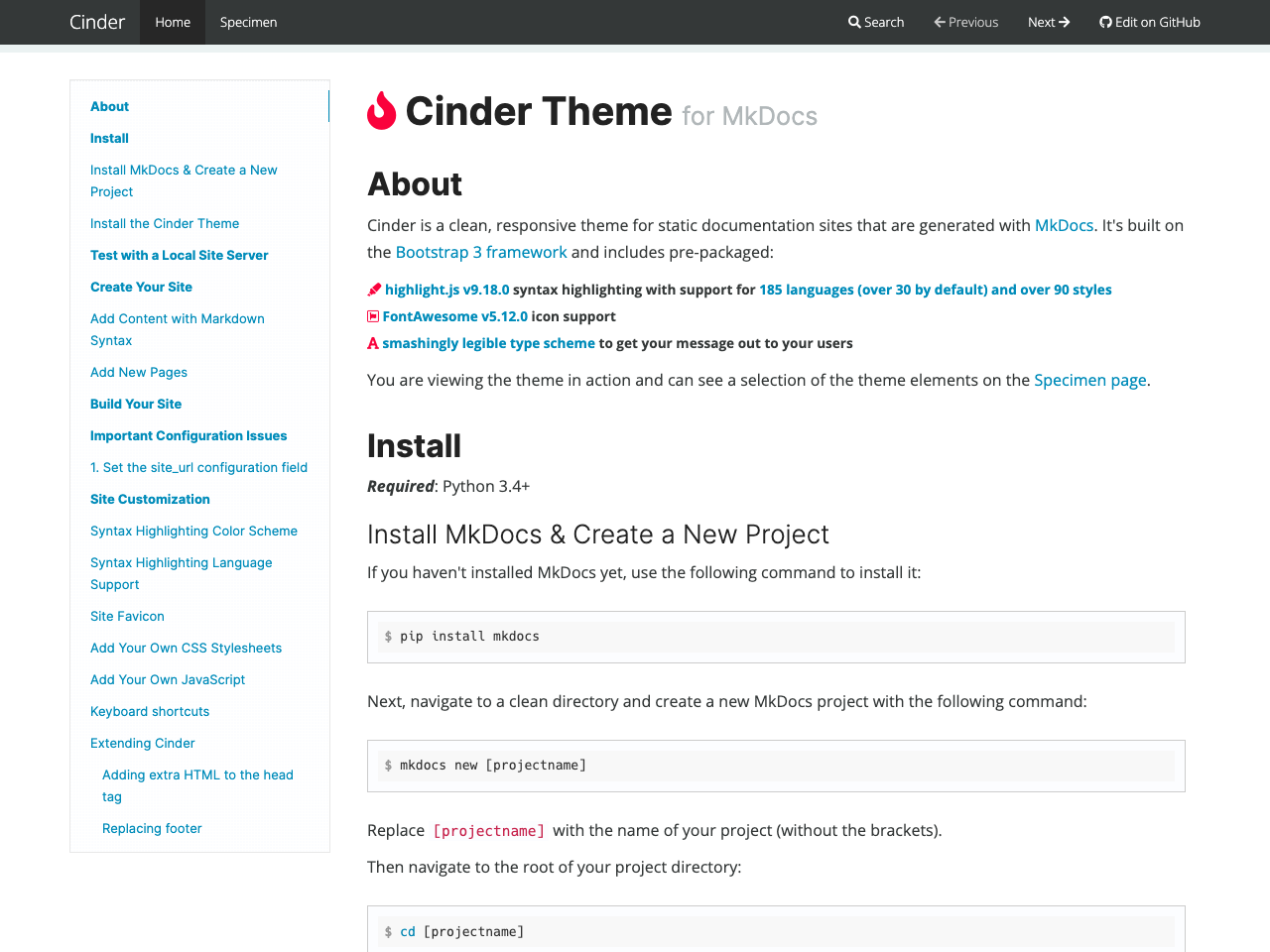 Cinder screenshot