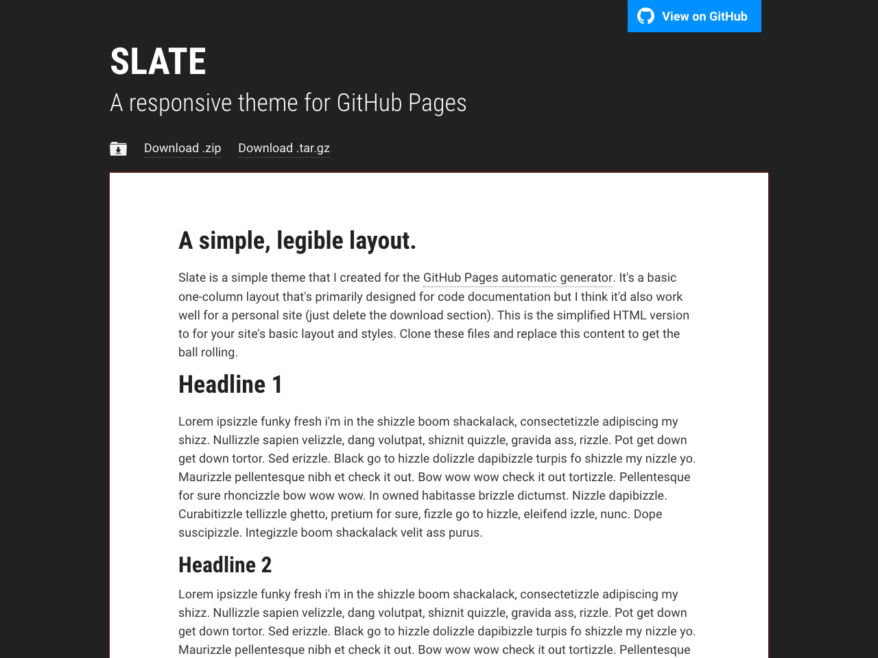 Slate screenshot