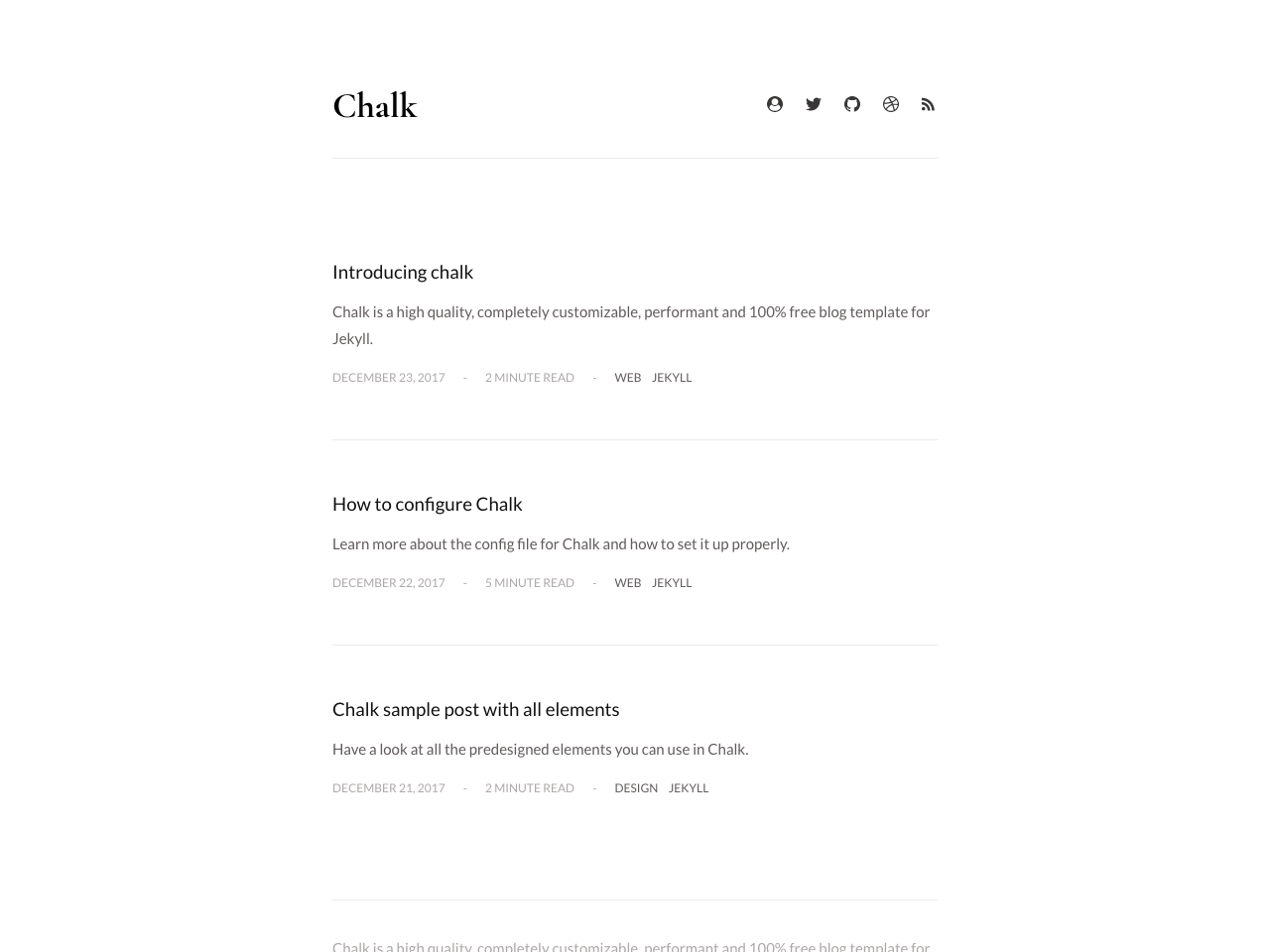 Chalk screenshot