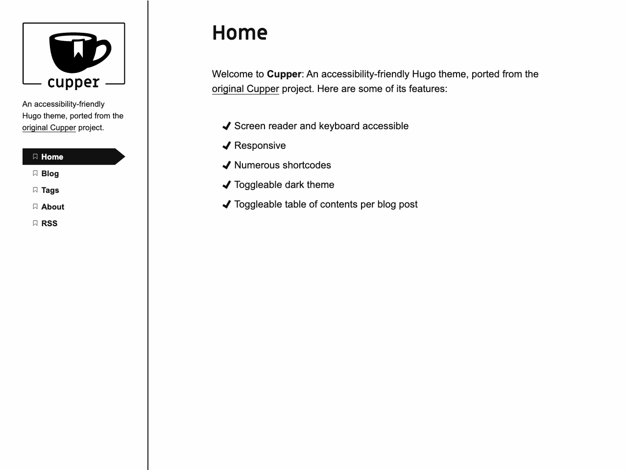 Cupper screenshot